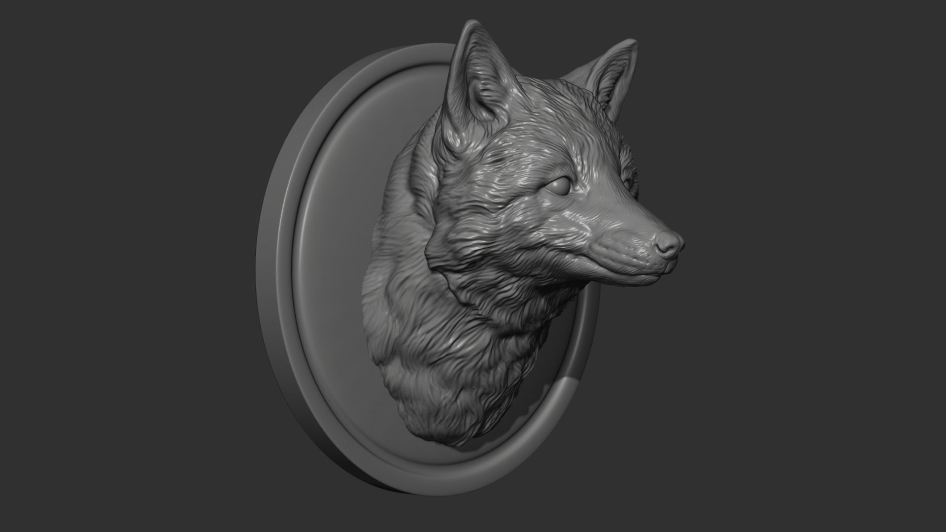 Fox head 3D print model_14
