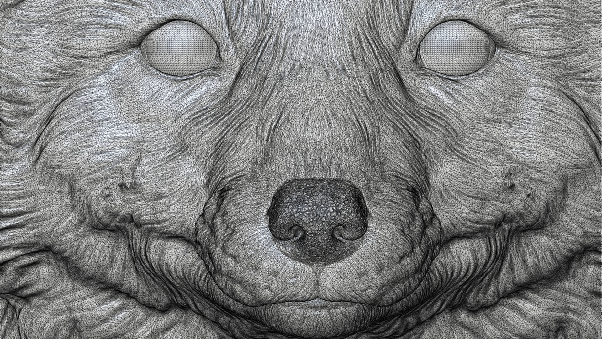 Fox head 3D print model_20