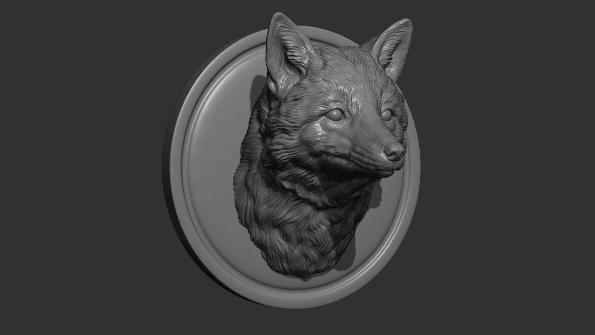 Fox head 3D print model_1