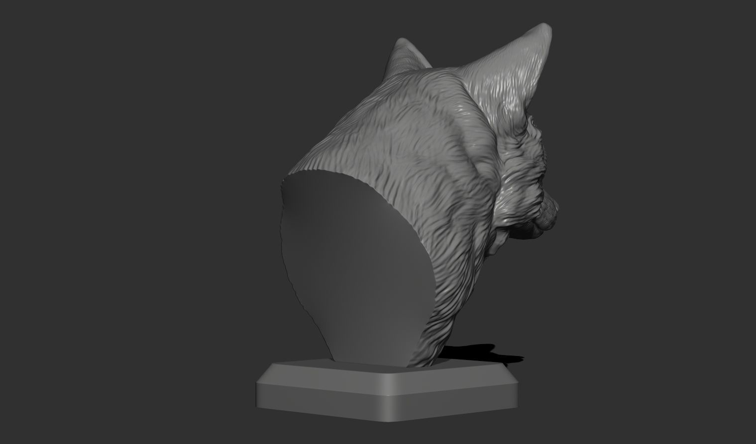 Fox head 3D print model_8