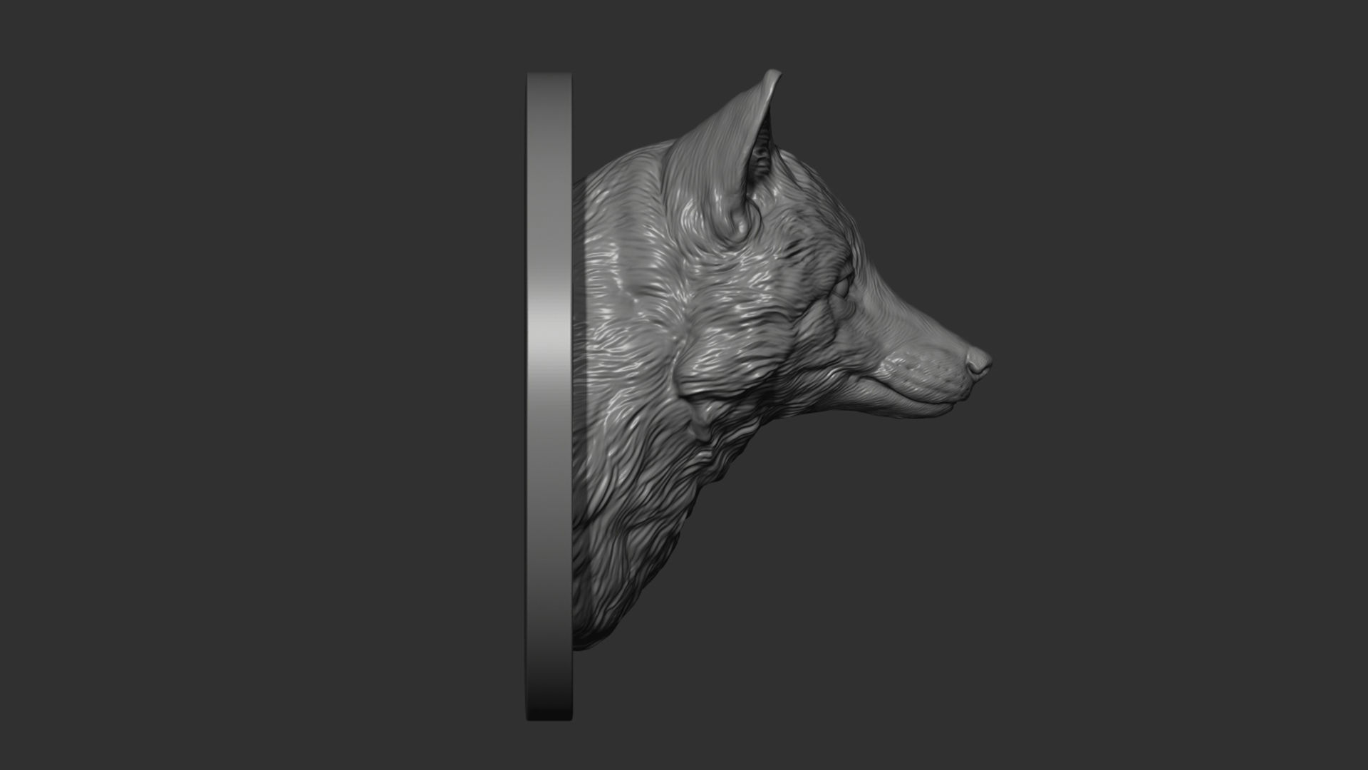 Fox head 3D print model_15