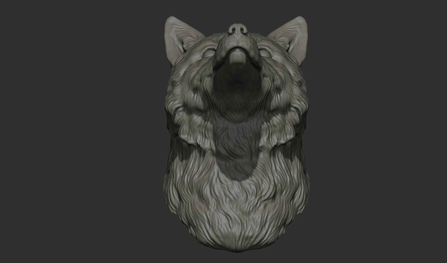 Fox head 3D print model_18