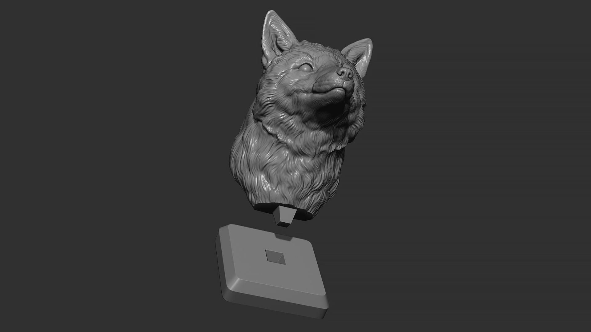 Fox head 3D print model_19