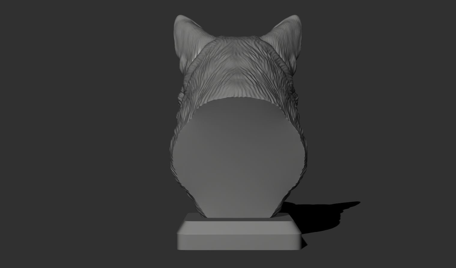Fox head 3D print model_9