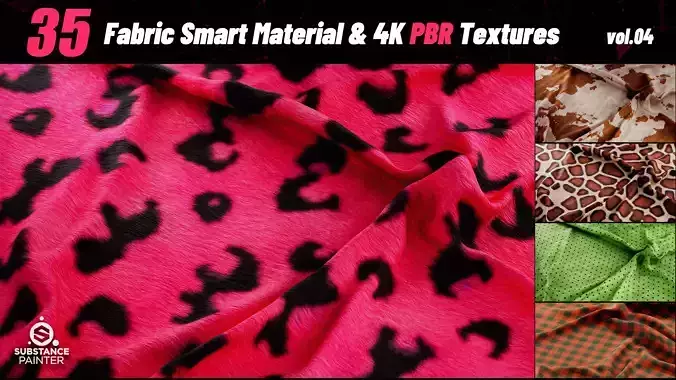 35 High Quality Fabric Smart Materials and 4K PBR Texture VOL04 Texture