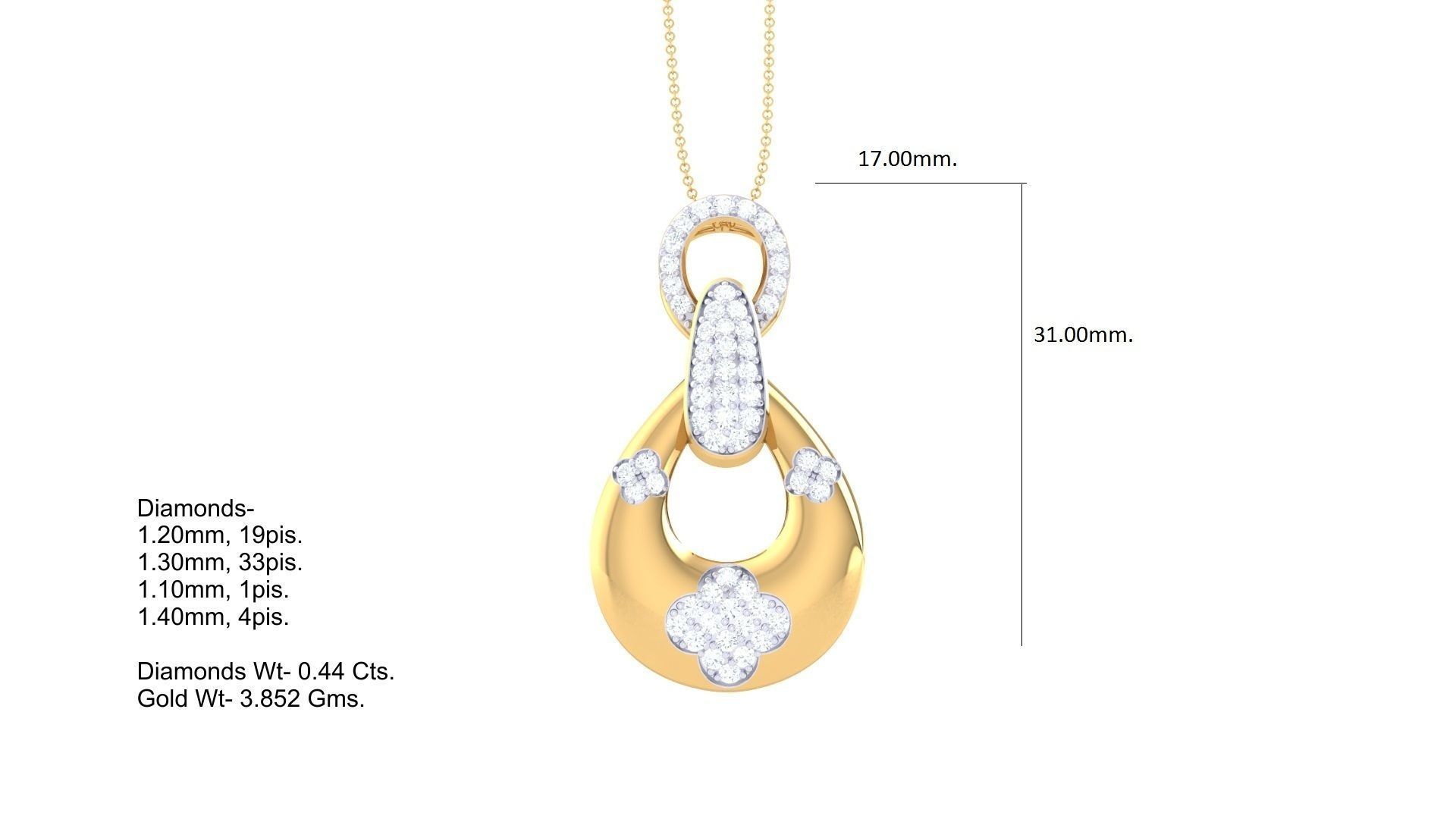 Women Pendant 3dm STL OBJ FBX Renders Details 3D print model_3