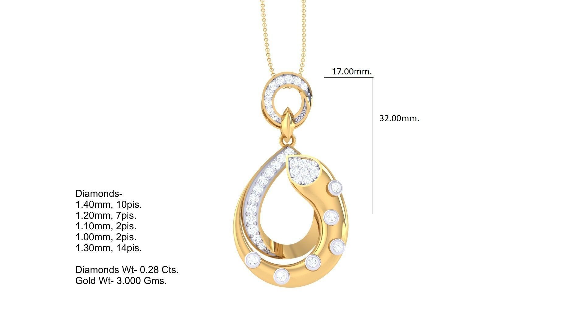 Women Pendant 3dm STL OBJ FBX Renders Details 3D print model_3