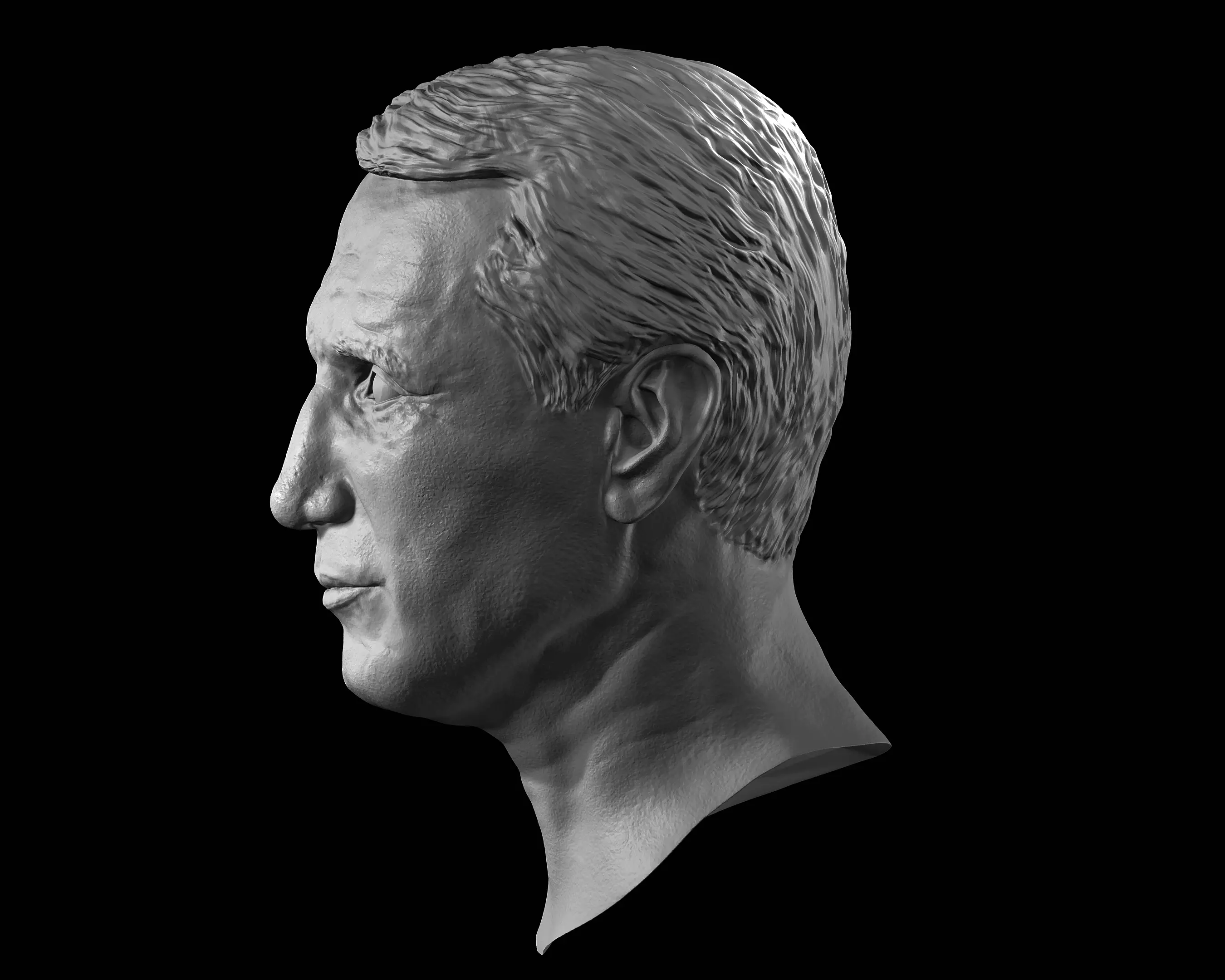 Chief Brody heads for action figures UPDATED for Sixth scale 3D print model_3