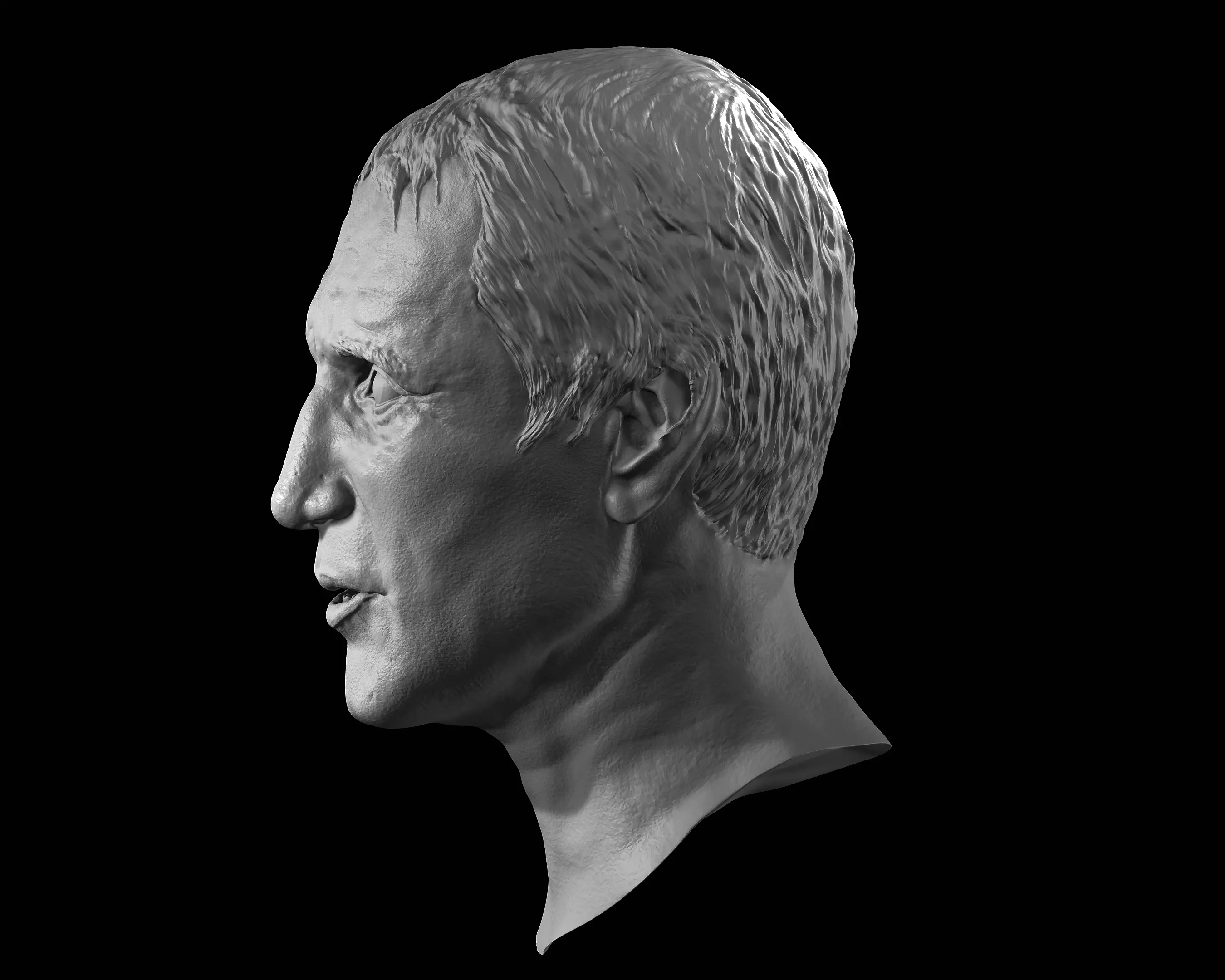 Chief Brody heads for action figures UPDATED for Sixth scale 3D print model_5