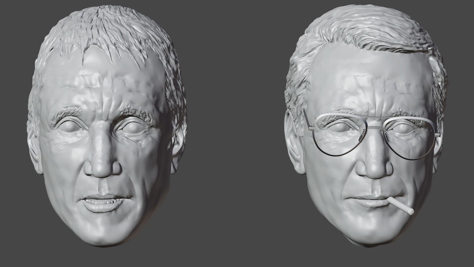 Chief Brody heads for action figures 3D print model_0