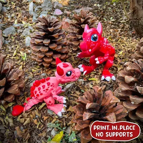 PRINT-IN-PLACE FLEXI IHEART DRAGON ARTICULATED