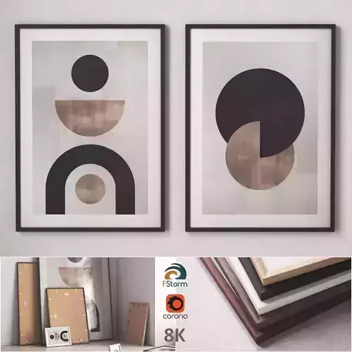 Poster set - Modern Abstract shapes