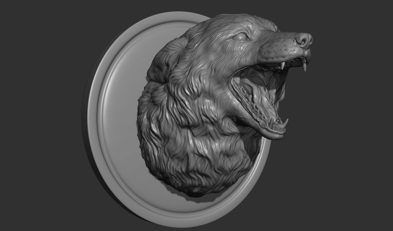 Fox grin head 3D print model_11