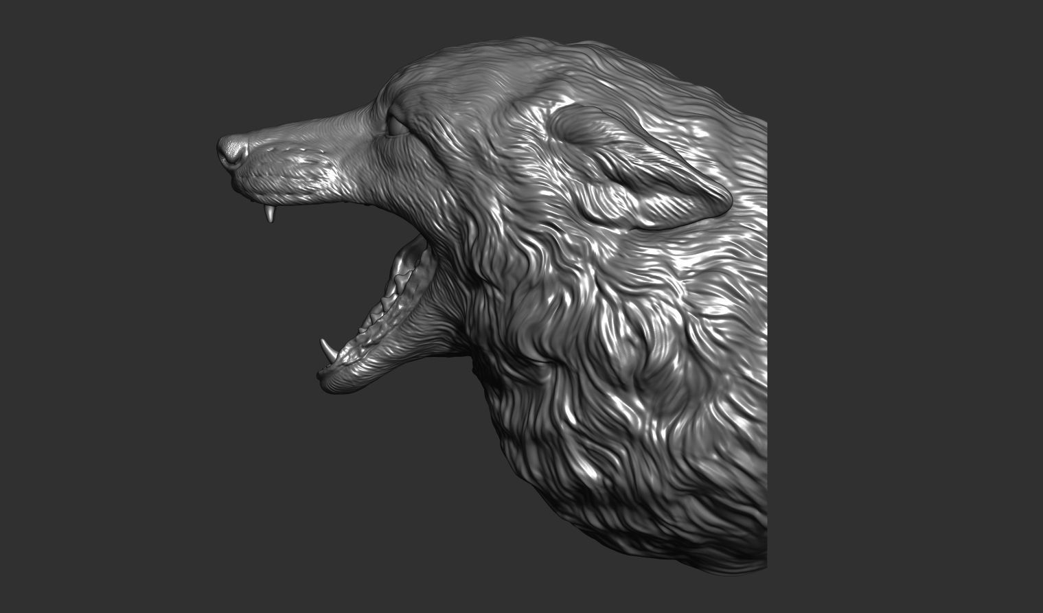 Fox grin head 3D print model_2
