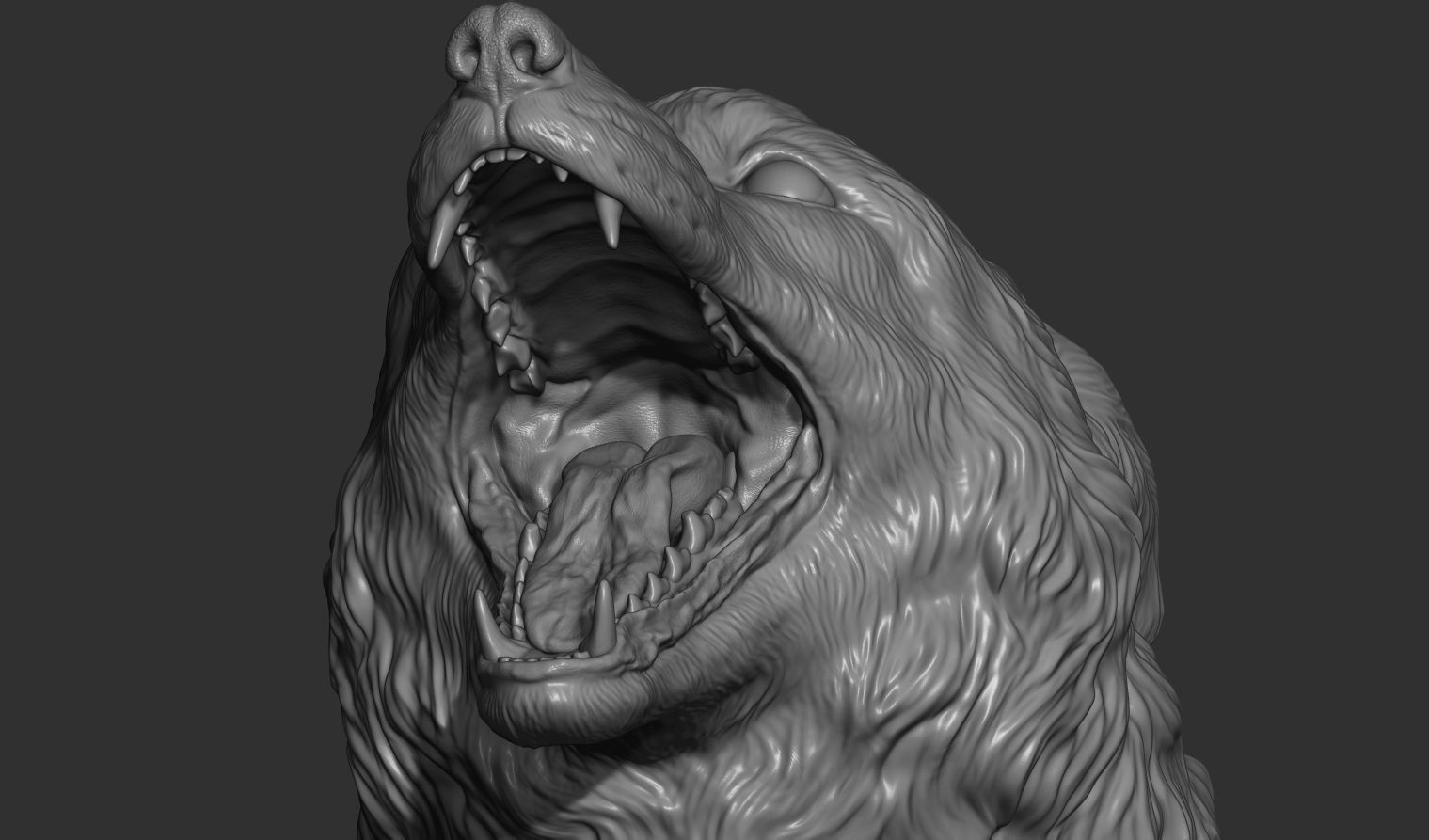 Fox grin head 3D print model_9