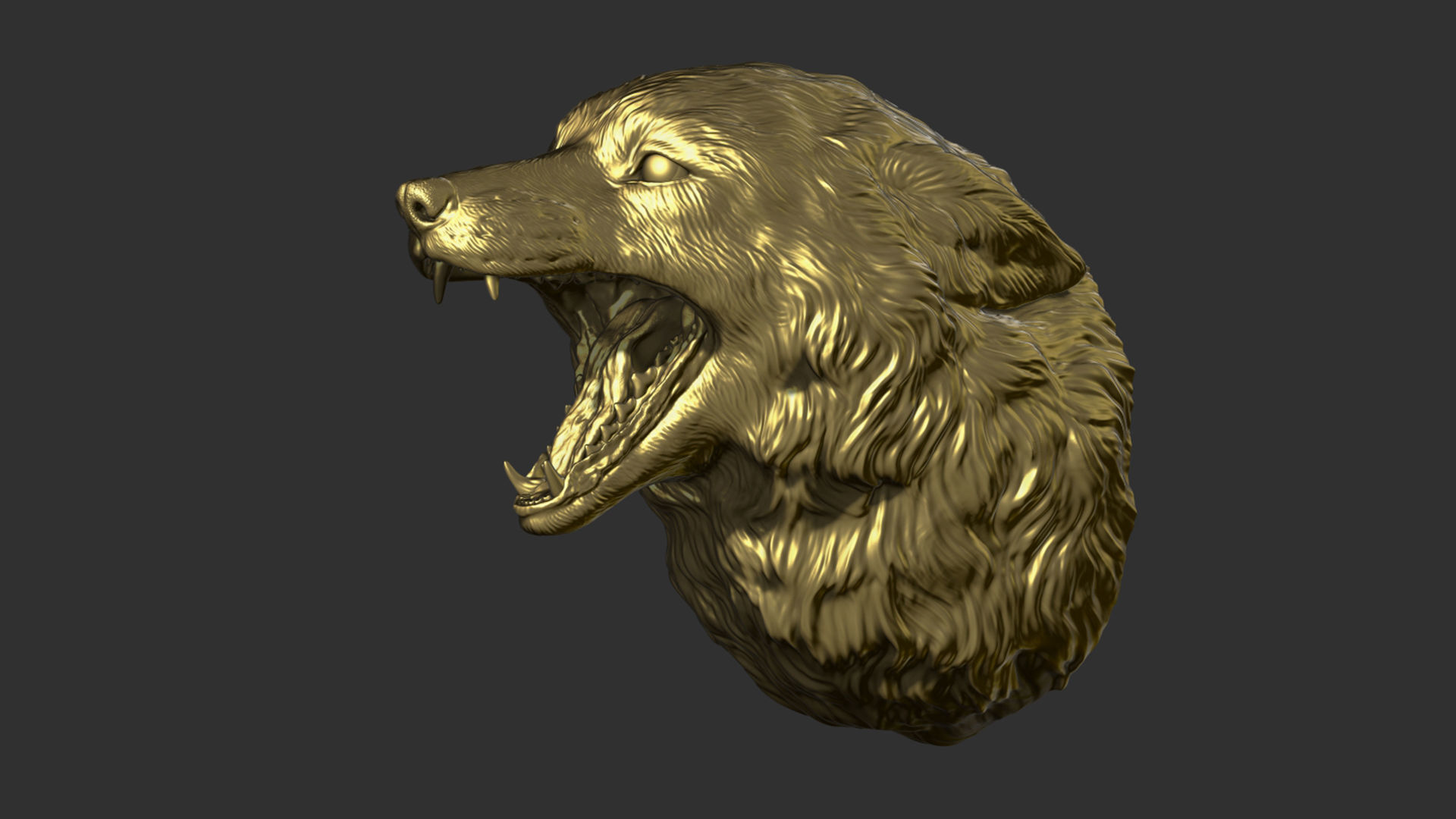 Fox grin head 3D print model_6
