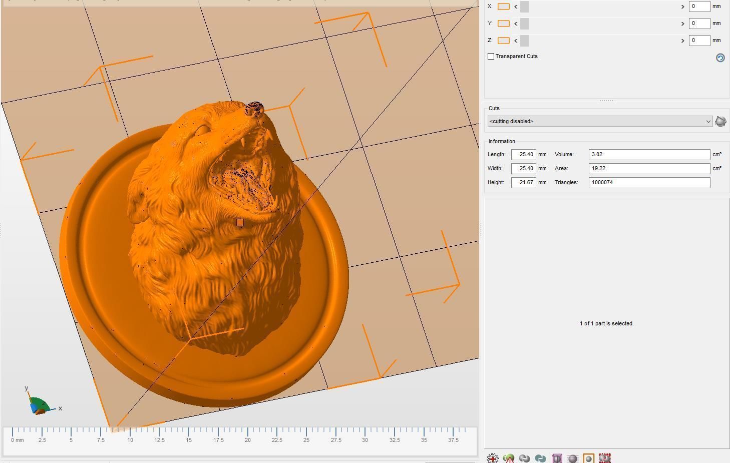 Fox grin head 3D print model_23