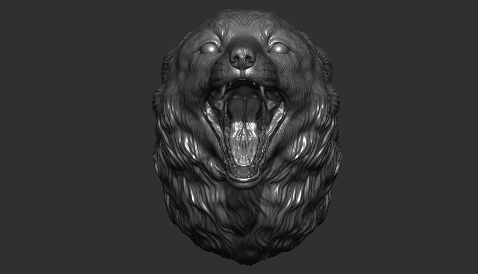 Fox grin head 3D print model_5