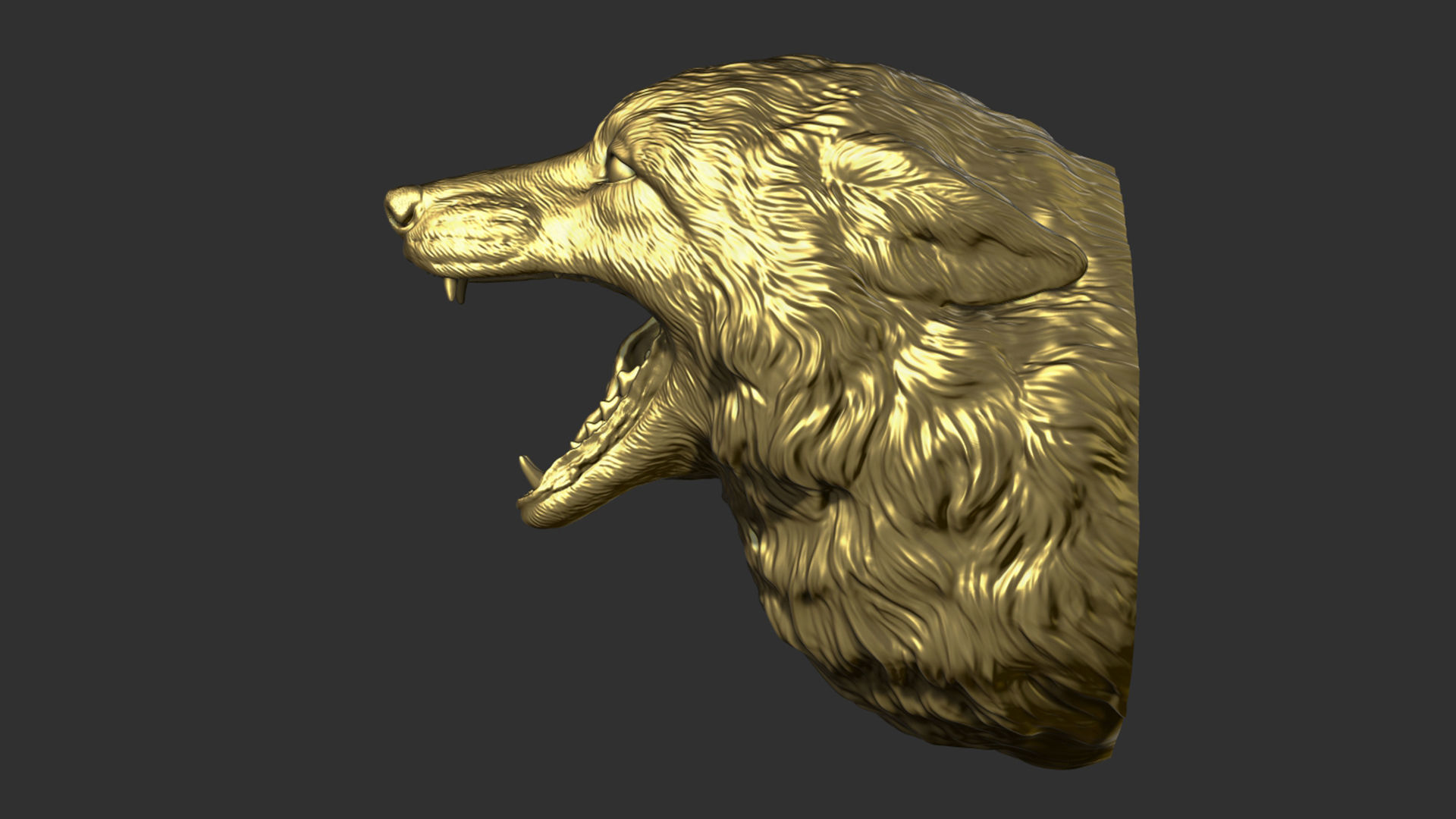 Fox grin head 3D print model_7
