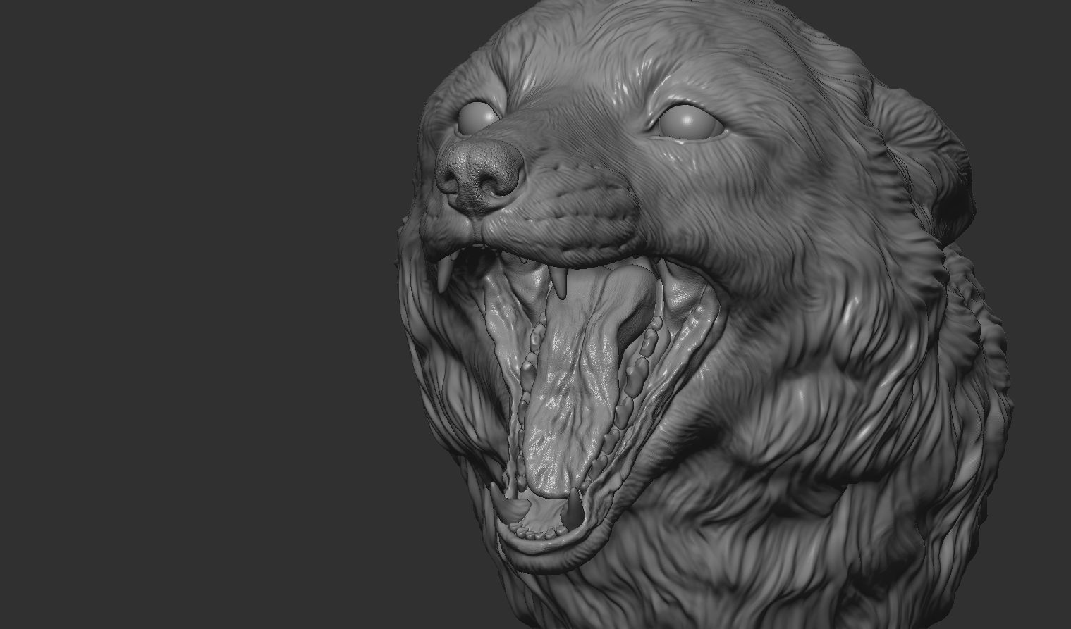 Fox grin head 3D print model_8