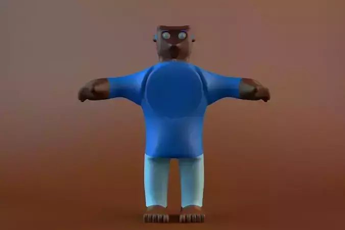 CHARACTER MODEL cartoon bear wearing shirt