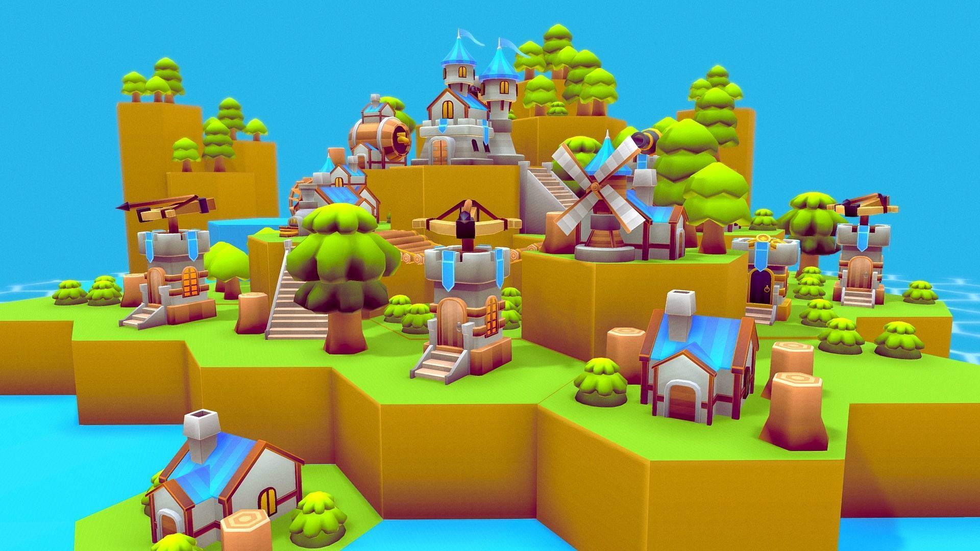 FREE Low Poly Game Assets Free low-poly 3D model_2