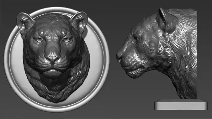 Panther leopard head