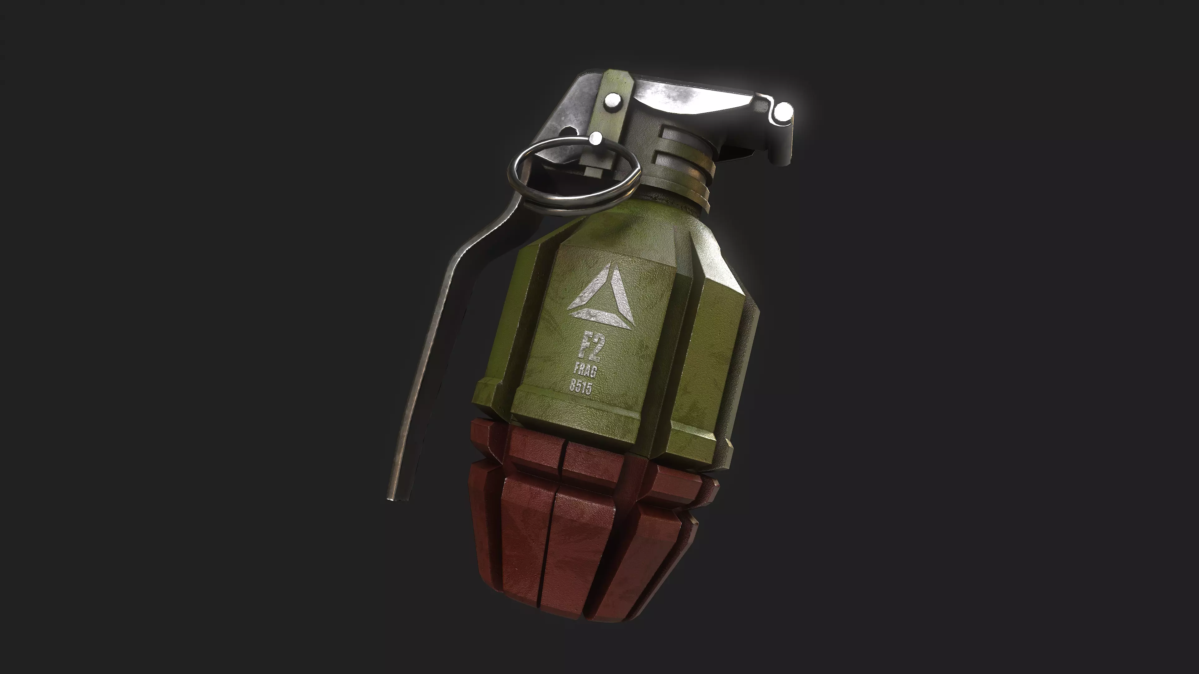 3D Military Asset Grenade Mk2  Low-poly 3D model_0