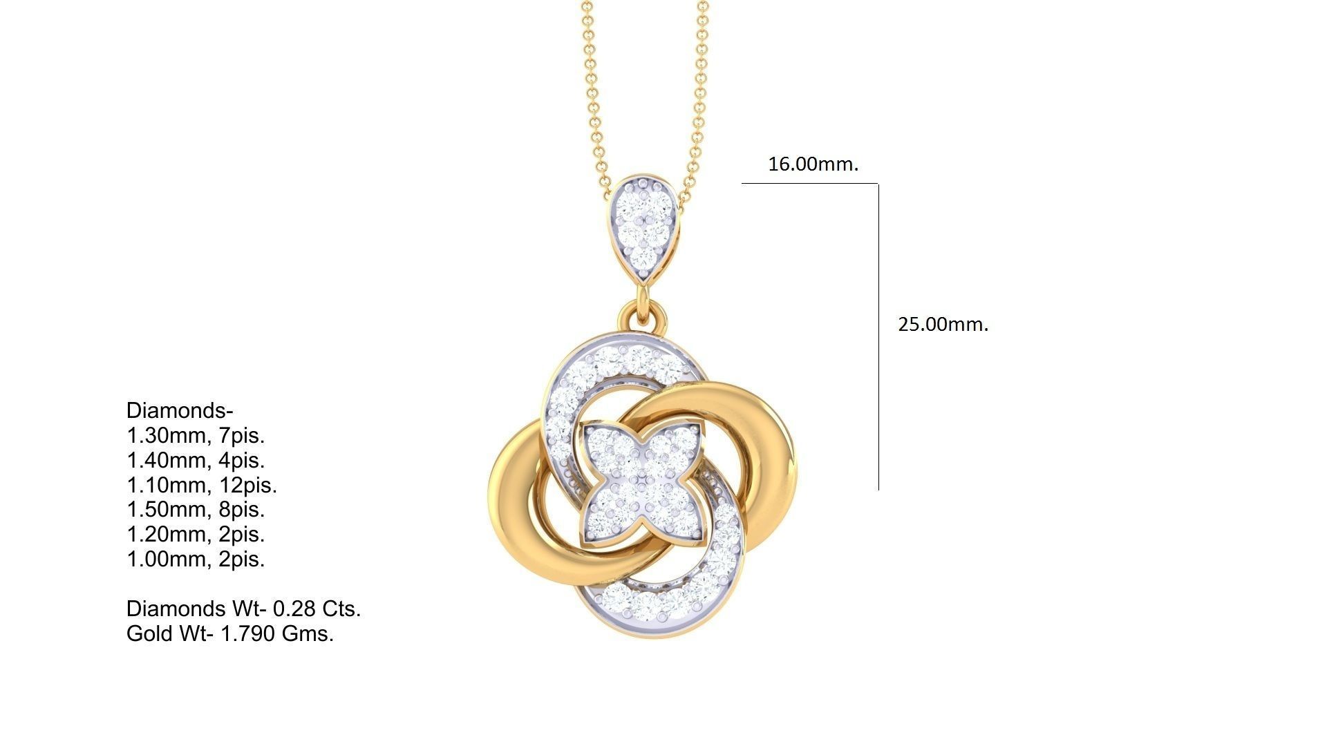 Women Pendant 3dm STL OBJ FBX Renders Details 3D print model_3