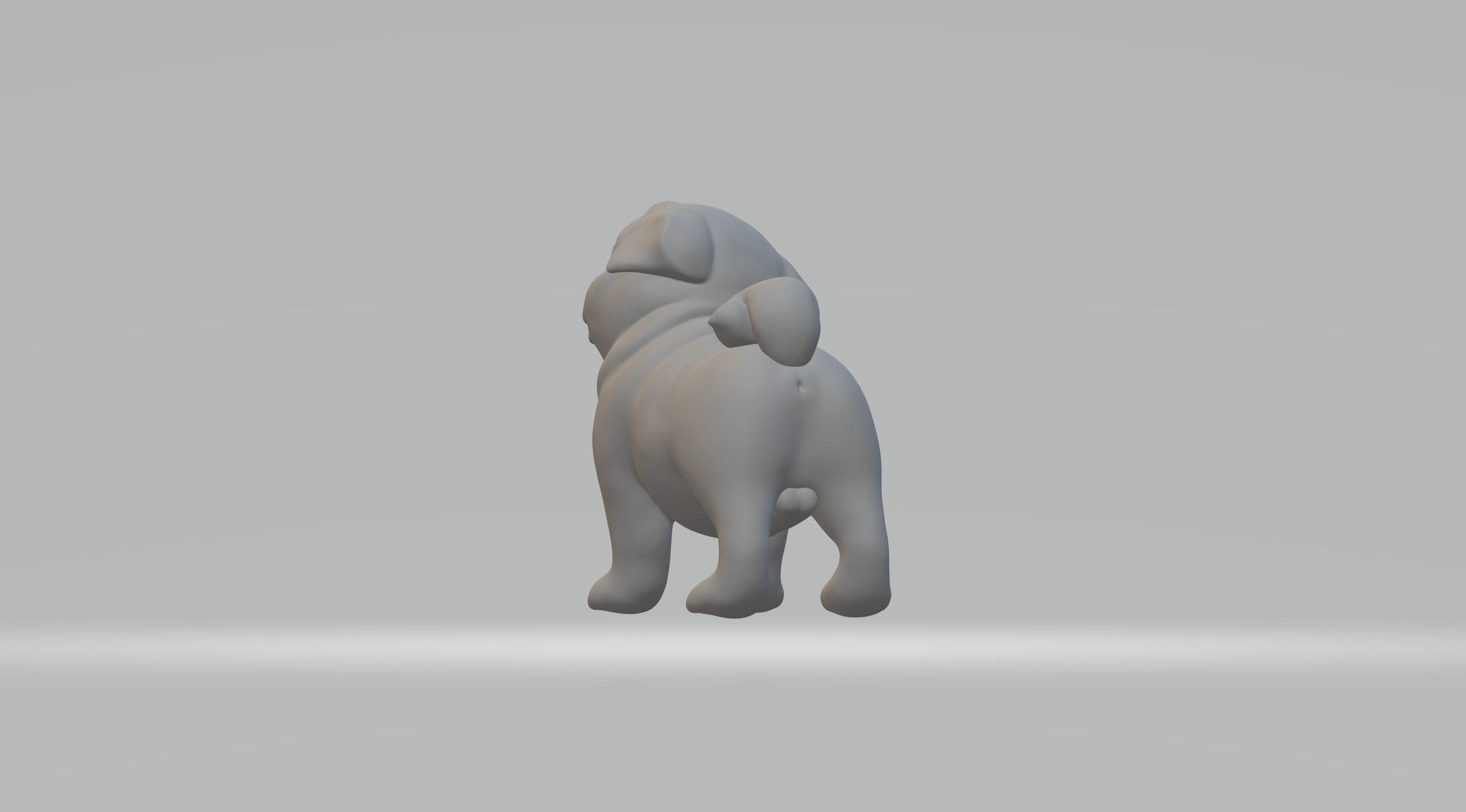 Pug Dog 3D print model_2