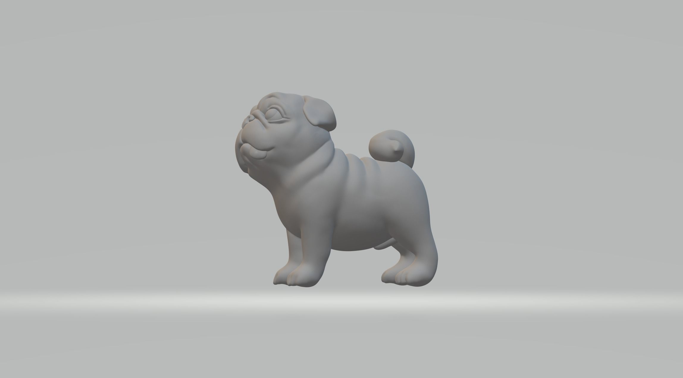 Pug Dog 3D print model_1