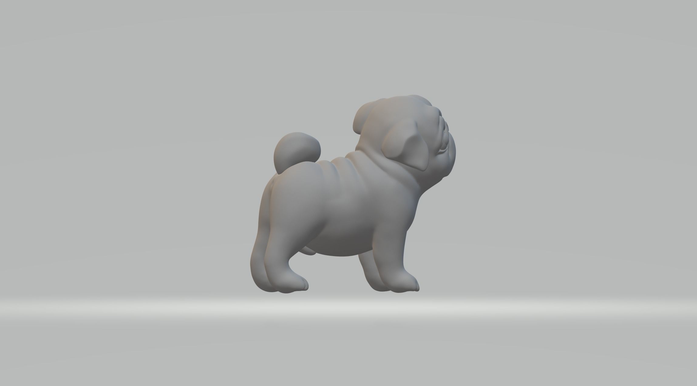 Pug Dog 3D print model_4