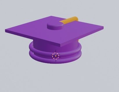 Graduation Cap Low-poly 3D model_5