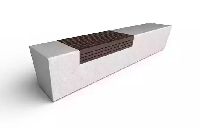 Bench  M02 Low-poly 3D model