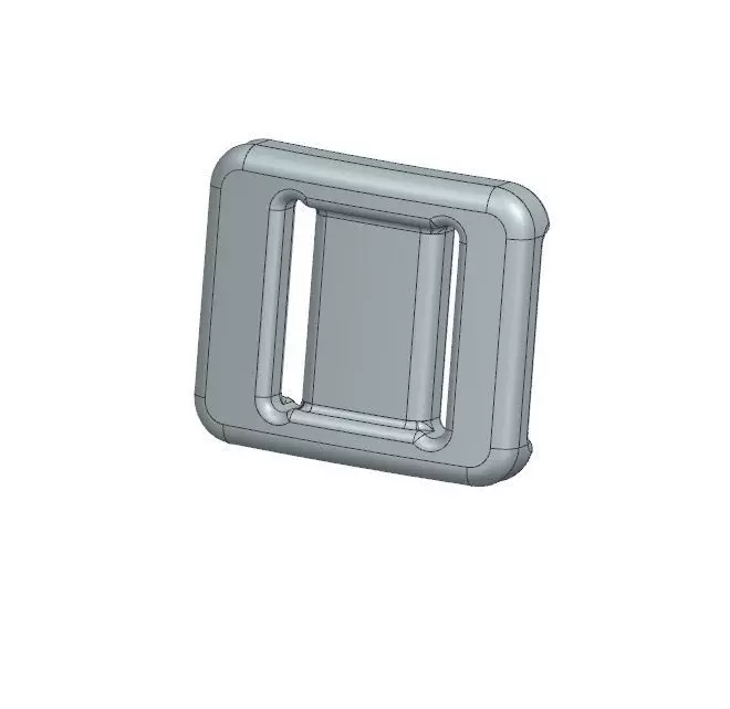 diving square metal bracket 3D model_0