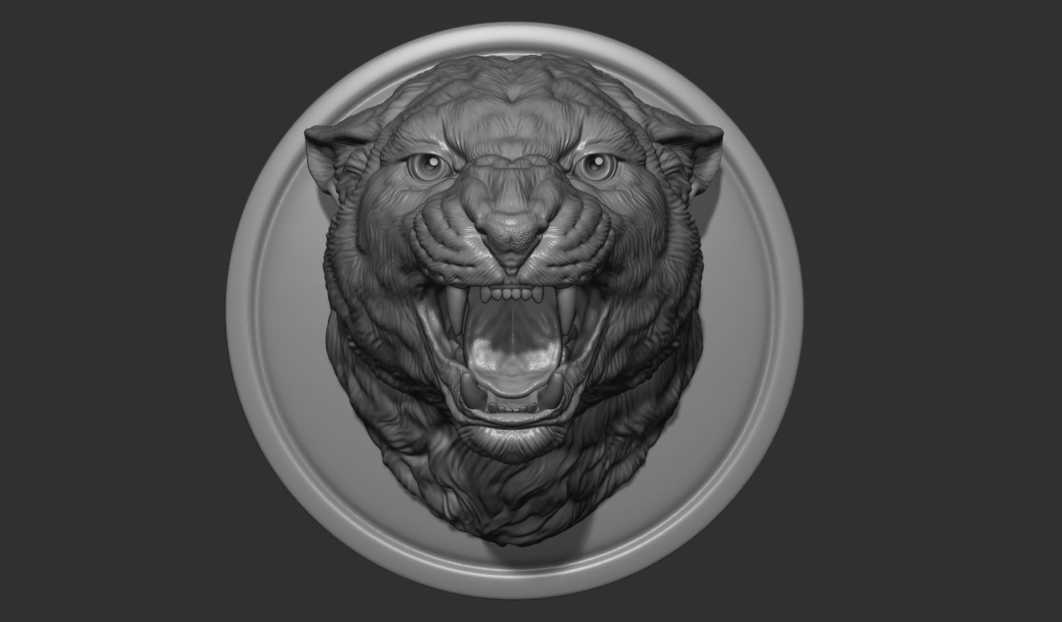  Panther grin head 3D print model_13