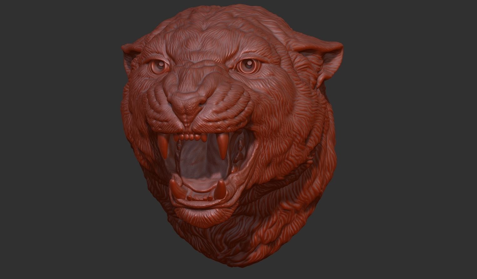  Panther grin head 3D print model_10