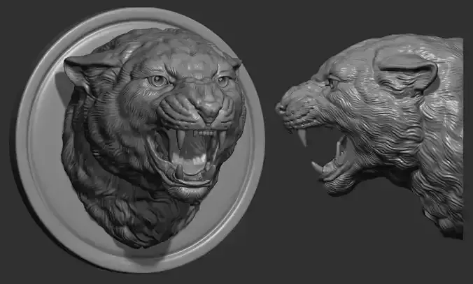  Panther grin head 3D print model