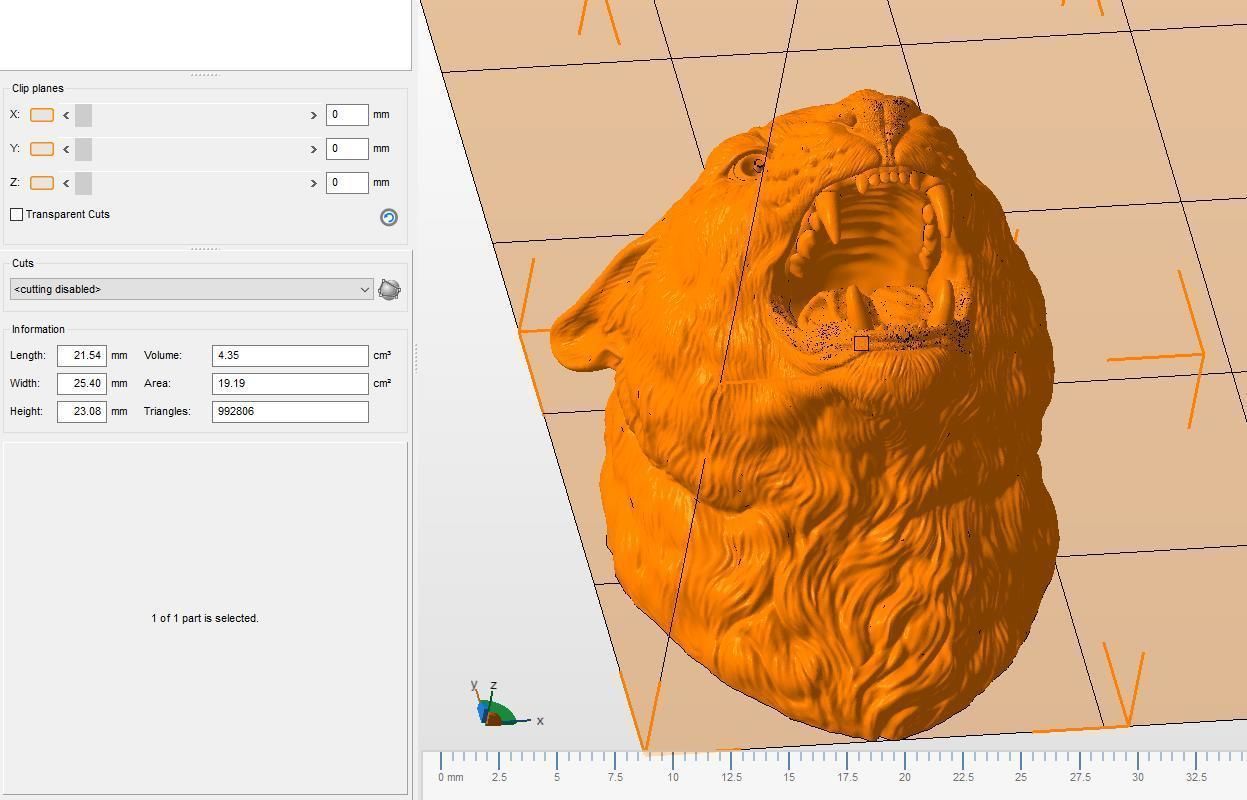  Panther grin head 3D print model_21