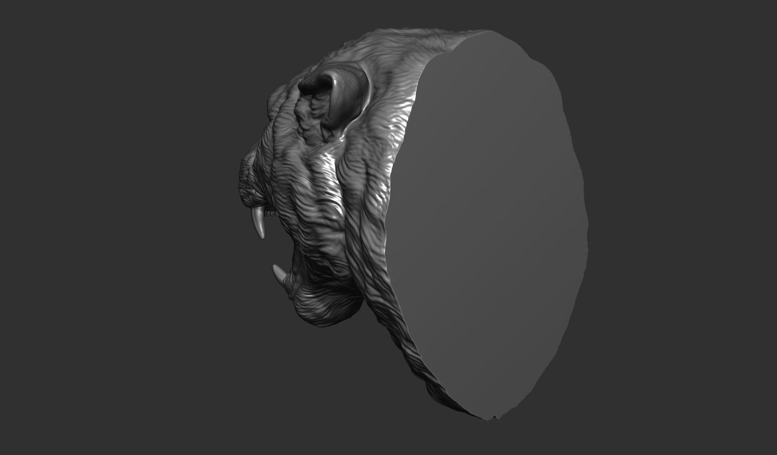  Panther grin head 3D print model_8