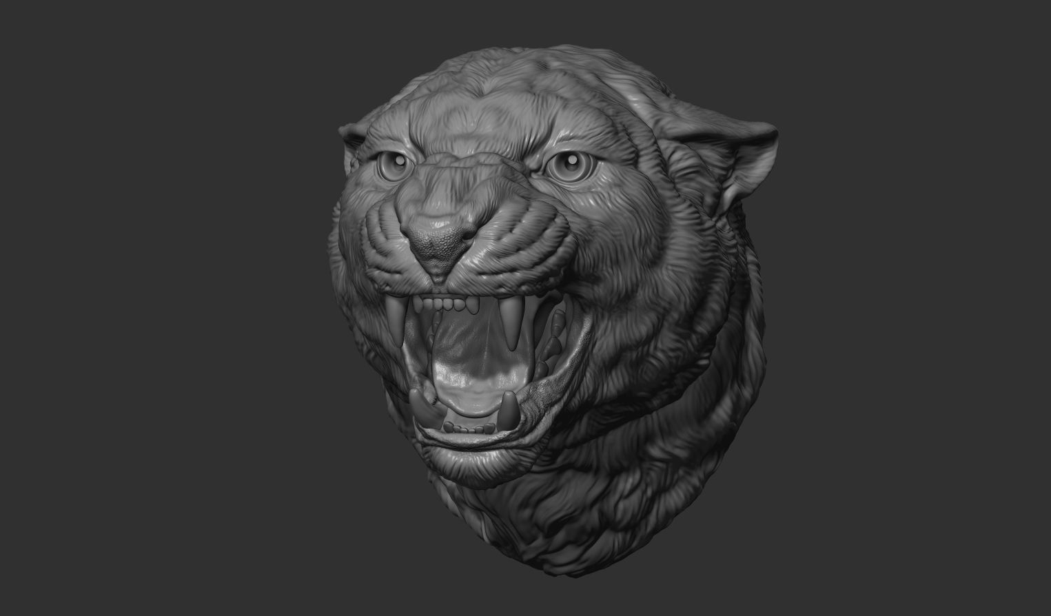  Panther grin head 3D print model_17