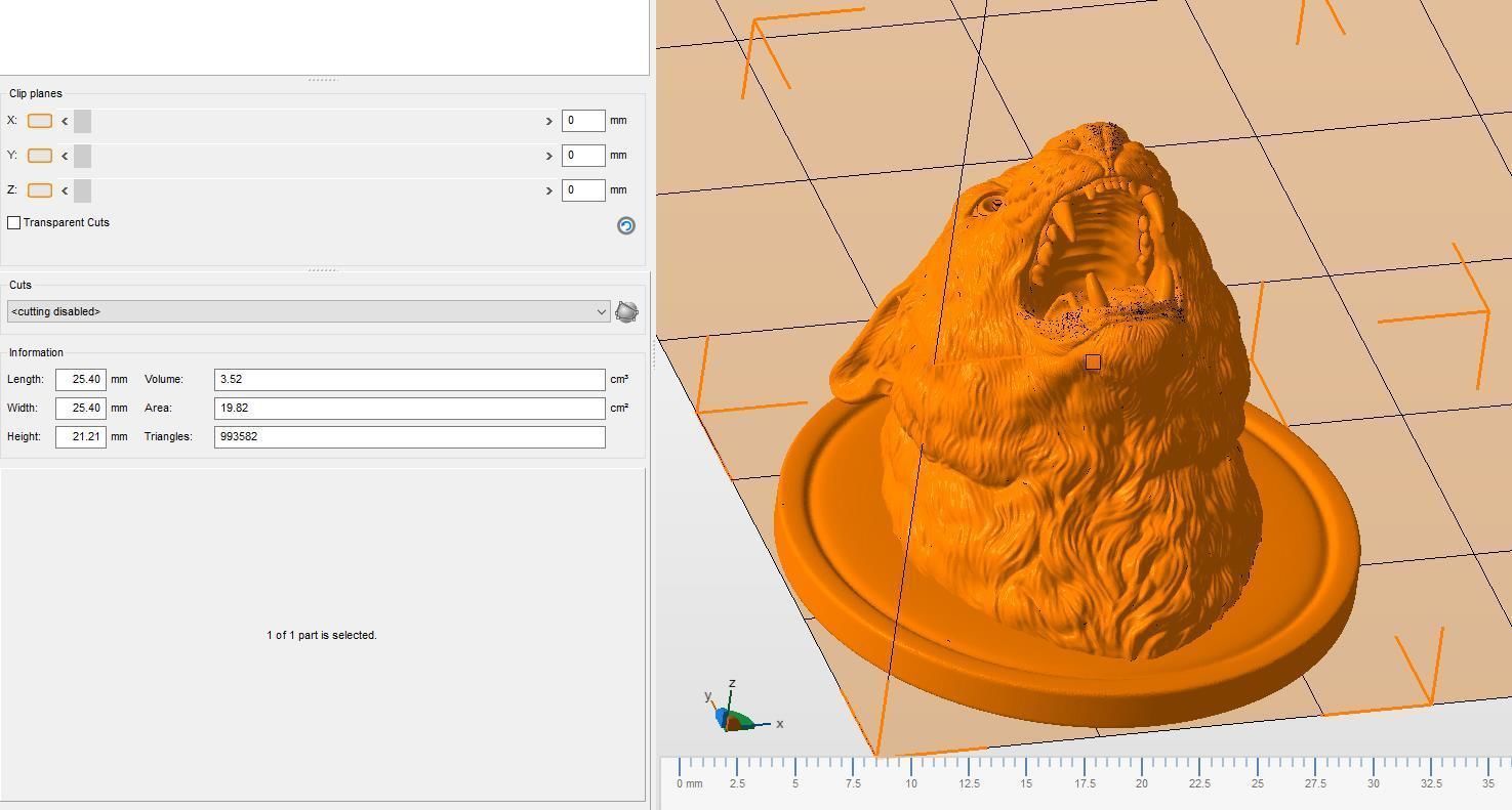  Panther grin head 3D print model_22