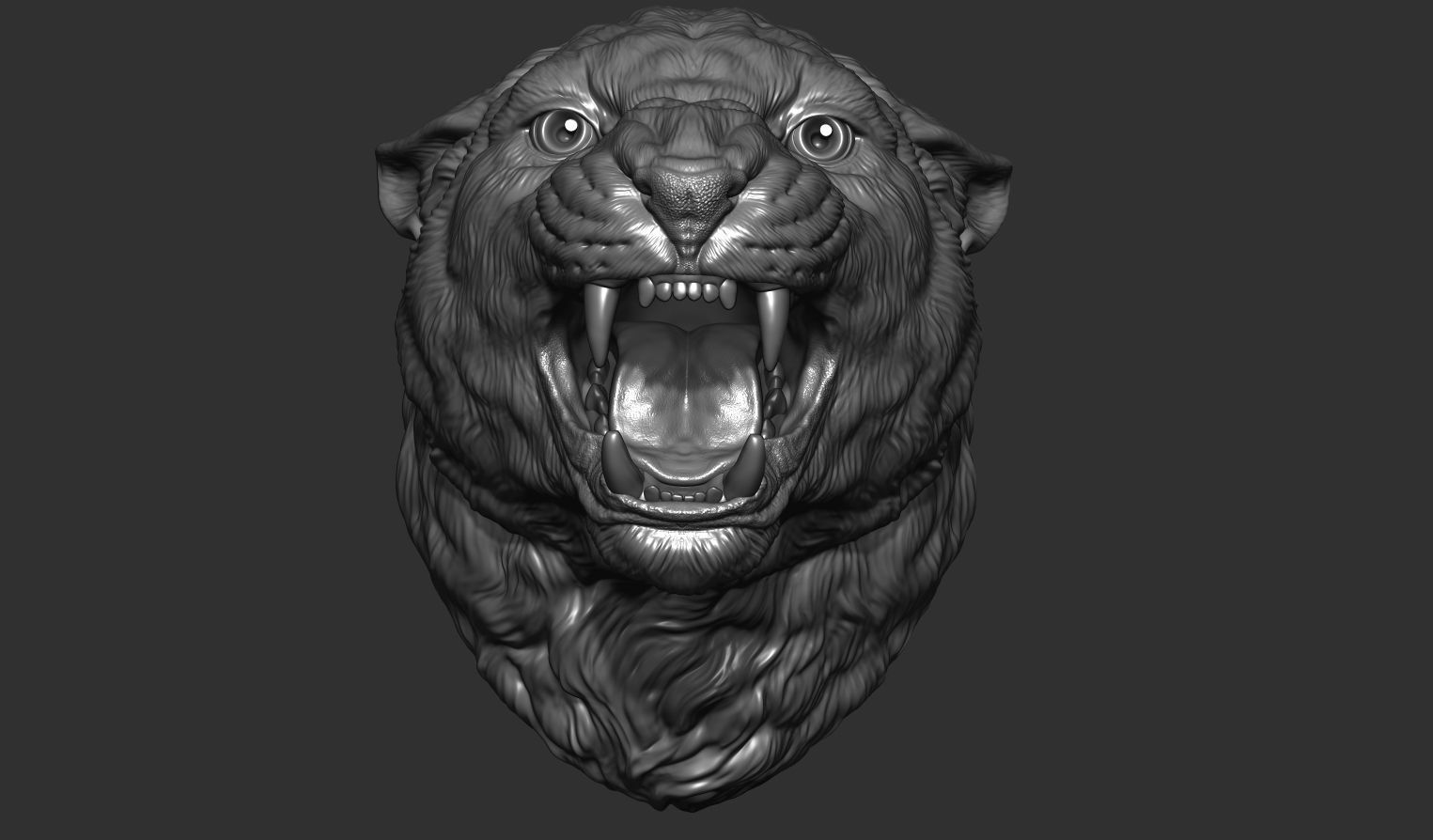  Panther grin head 3D print model_7