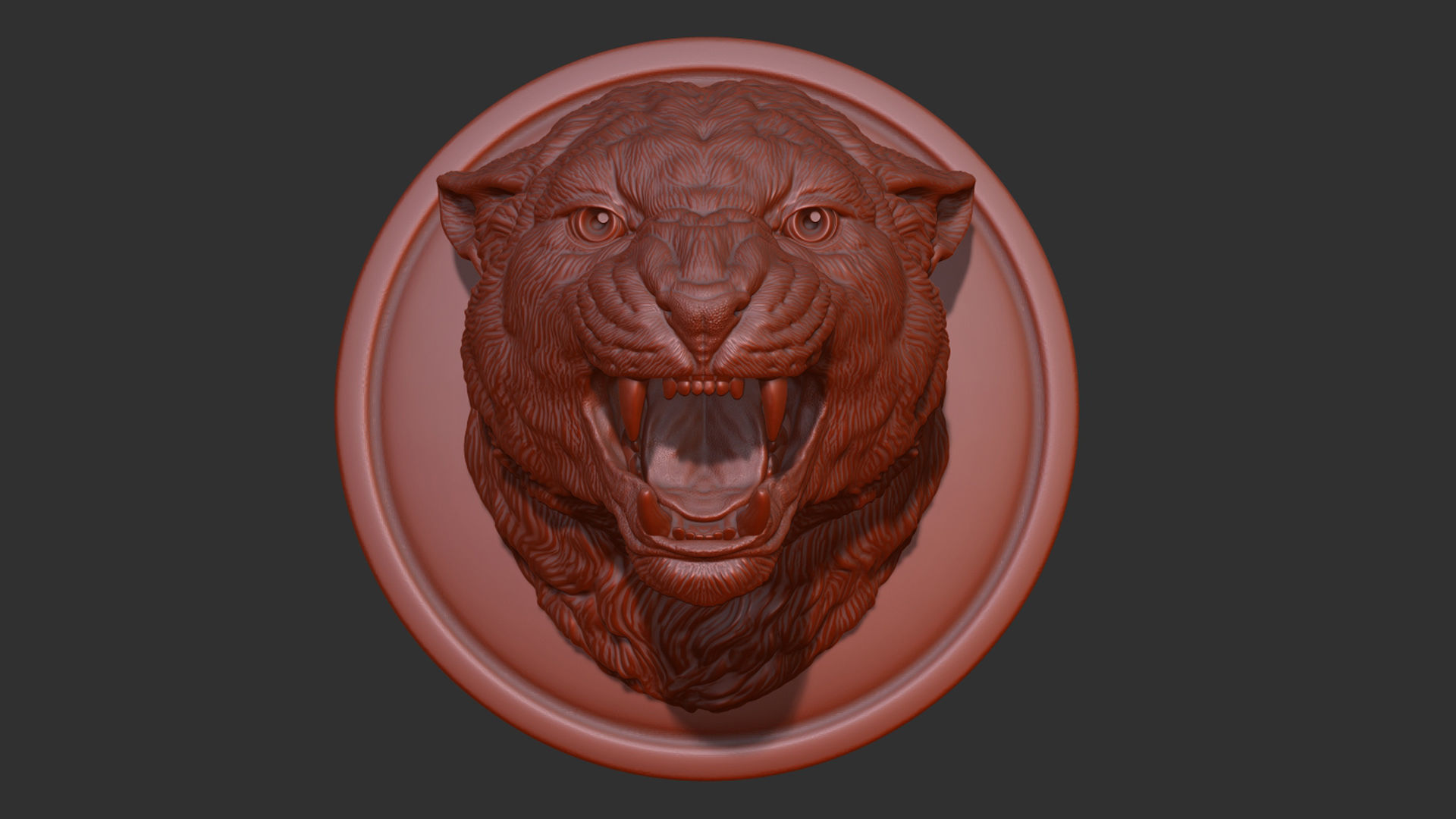  Panther grin head 3D print model_9