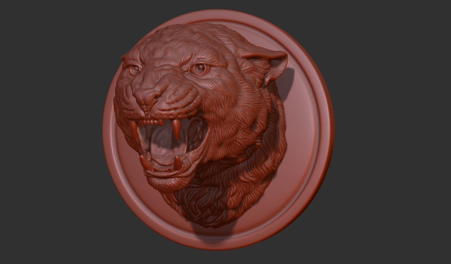  Panther grin head 3D print model_11