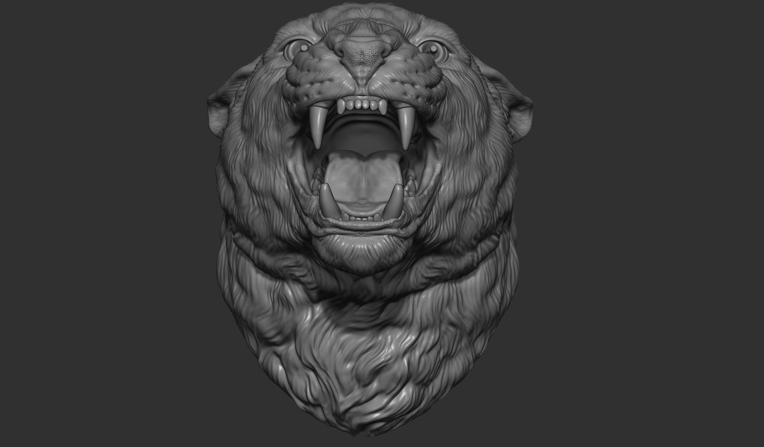  Panther grin head 3D print model_16