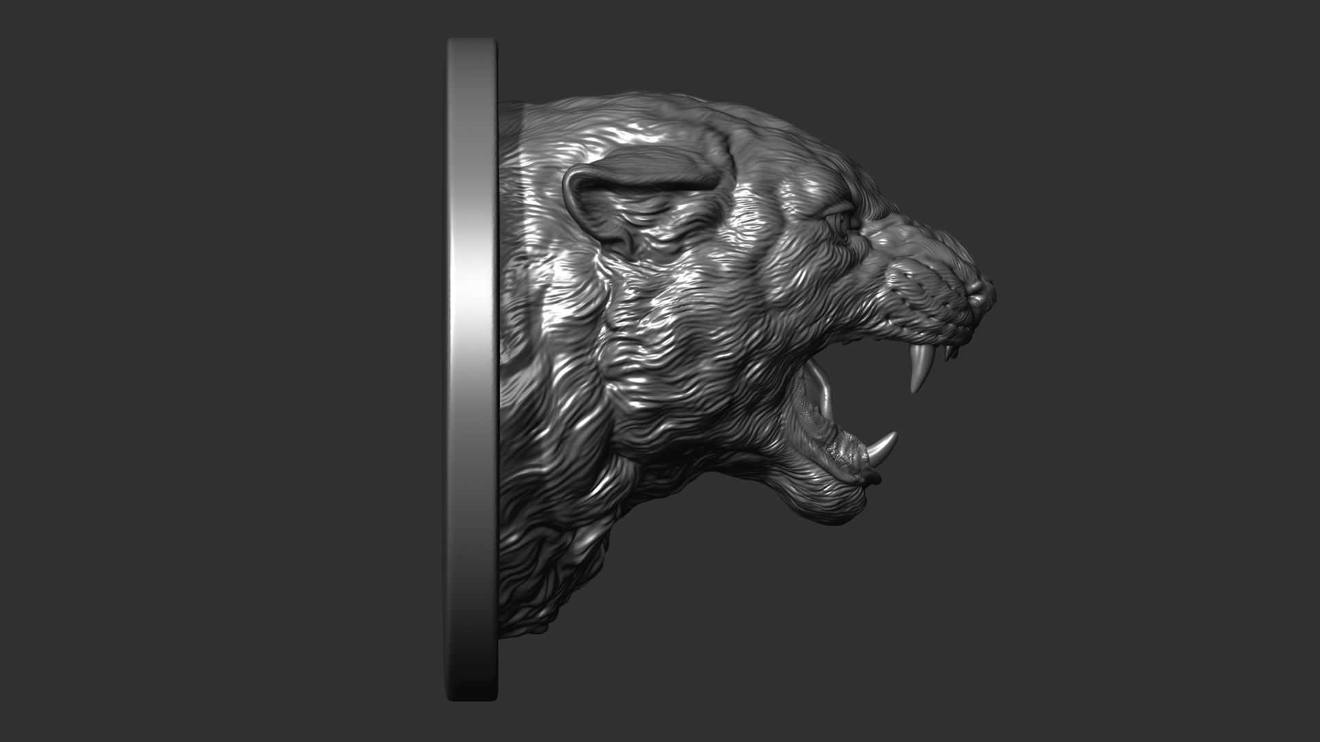  Panther grin head 3D print model_3