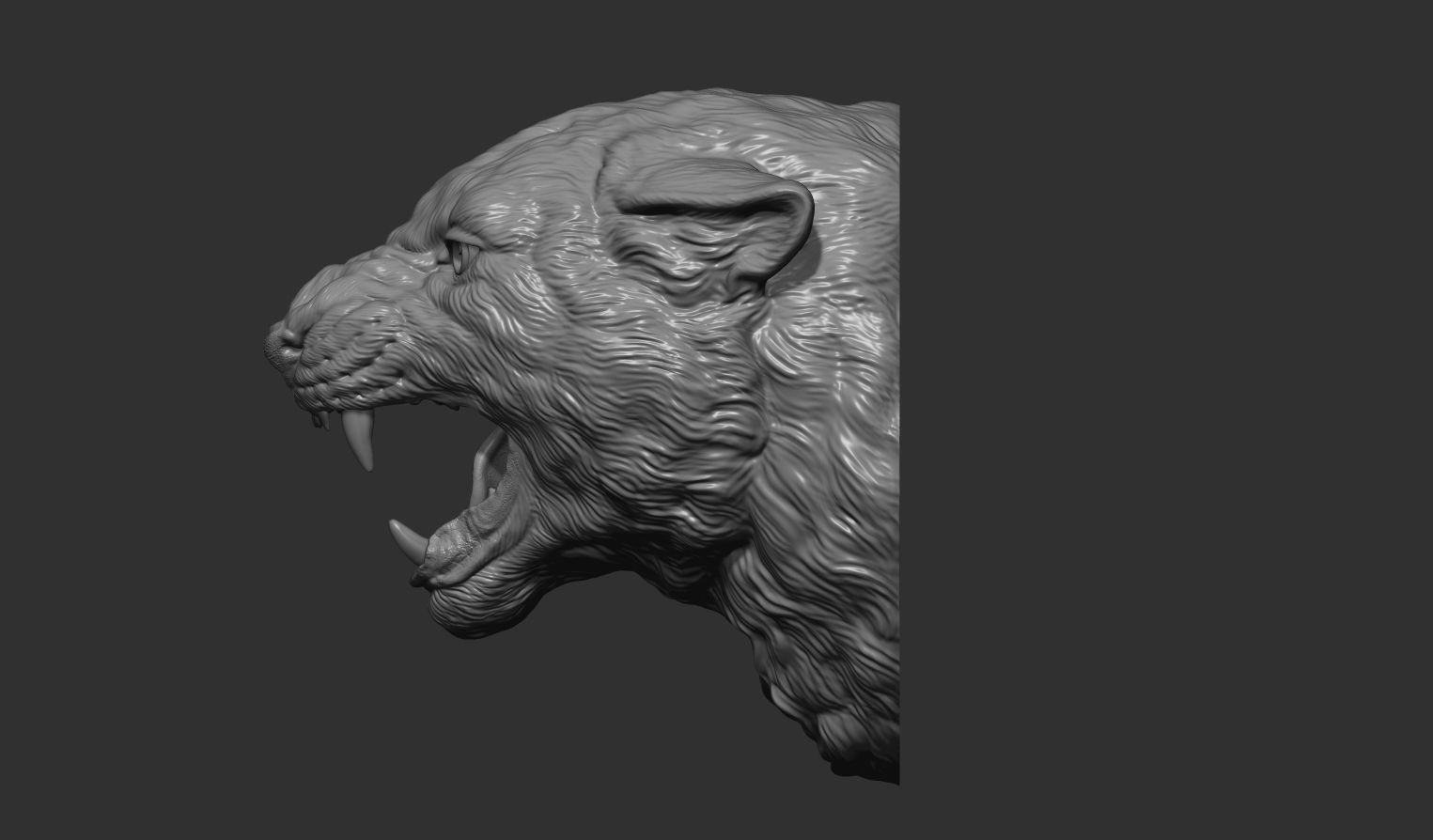  Panther grin head 3D print model_18