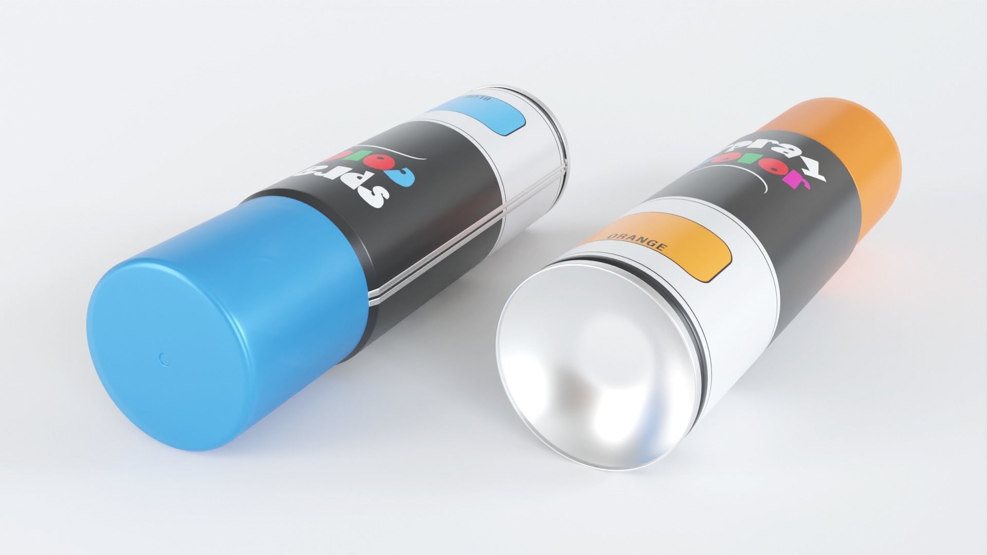 Paint Spray Bottle Colors 3D model_4