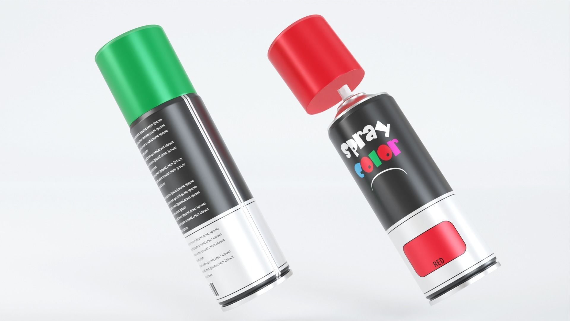 Paint Spray Bottle Colors 3D model_5